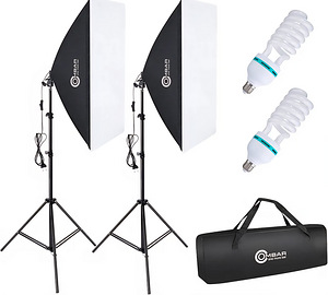 Softbox 50 x 70cm + statiiv + lyliti (1 foto / 4)