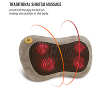 Массажная подушка Shiatsu, роликовый массаж, 3D массаж GESS