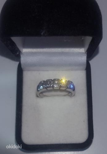 Платиновое кольцо с 5 бриллиантами (фото #1)
