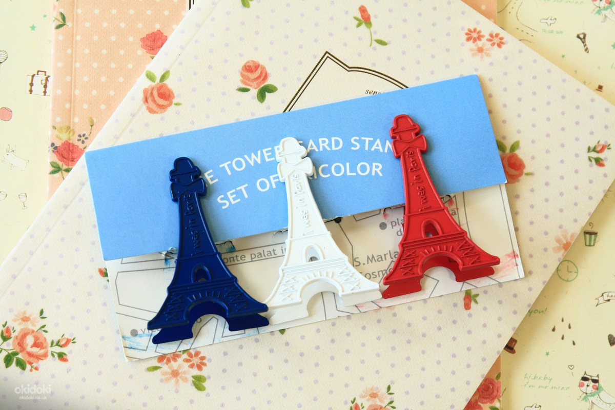 Eiffel Tower desk clip card holder set 3pc (photo #2)