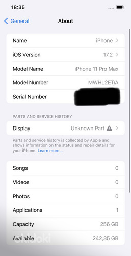 Apple iPhone 11 Pro Max 256 Гб золотой аккумулятор 100% (фото #8)