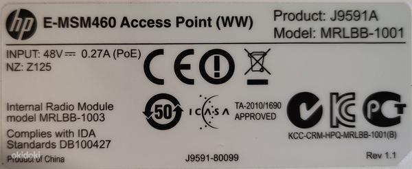 HP E-MSM460 Access Point (foto #3)