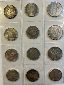 Rootsi müntide kollektsioon, Krona, Öre, Kronor mündid lot3 (4 foto / 10)
