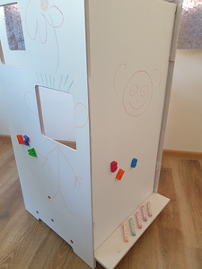 Viis ühes: köögipukk, söögitool, laud pinkidega, kriiditahve (8 foto / 10)