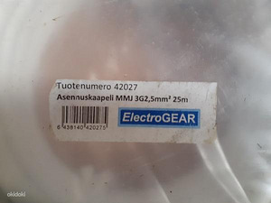 Uus Paigalduskaabel MMJ 3 G 2,5 mm2, pikkus 25 m. (2 foto / 5)