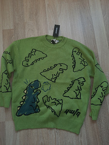 Aelfric Eden Dinosaur Cartoon Pattern Knit Sweater (2 foto / 3)