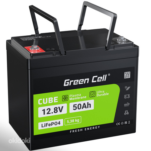 Uus AKU Green Cell LiFePO4 50Ah 12.8V 640Wh