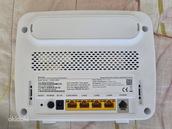 Telia 4G WIFI роутер ZyXel LTE3316 (2,4 ГГц; 5 ГГц) (фото #2)