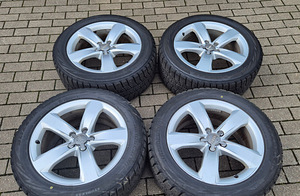 Диски Audi 18 дюймов + шины Bridgestone Blizzak 245/50R18 (1 фото из 10)