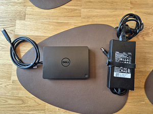 Dell dock / dokk WD15 USB-C + Dell 130W laadija, adapter (1 foto / 7)