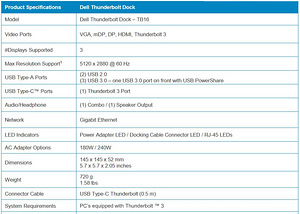 Dell dokk (dock) TB16 (K16A) + Dell 130W laadija (adapter) (7 foto / 7)