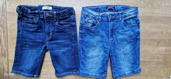 2 пары джинсов-шорт 140 размера (фото #1)