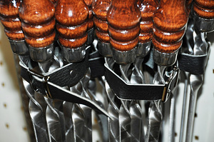 Grillvardade komplekt 6 tk. 3x12x50 cm. Nahast värin. (2 foto / 10)
