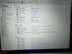 Acer gaming i7-12700H, RTX3060 , 16 GB RAM, 1000GB SSD (2 foto / 3)