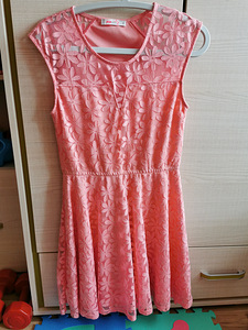 Розовое платье, S