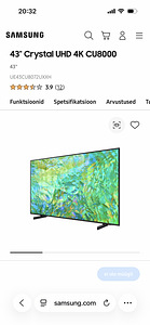 Samsung televiisor 43” (2 foto / 2)