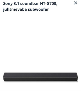 Sony 3.1 soundbar HT-G700, juhtmevaba subwoofer (5 foto / 6)