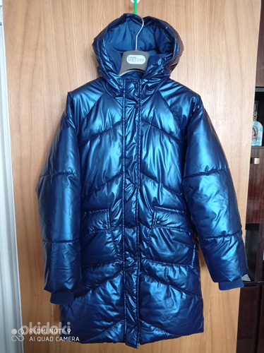 Зимняя удлиненная куртка на девочку подростка р 158 Длинна (фото #6)