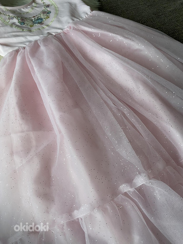 H&M kaelakeedega heleroosa kleit, s. 134-140 cm (8-10a) (foto #4)
