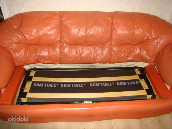 3-дюймовый кожаный диван-кровать, практически не использовал (фото #2)