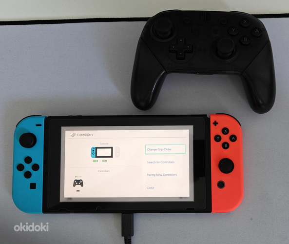 Nintendo Switch V1 32GB + Pro Controller +2 mängu +kandekott (foto #4)