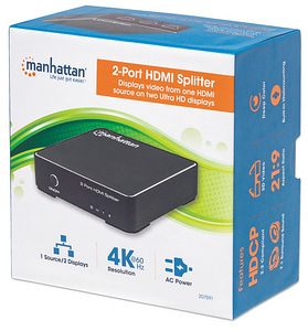 Manhattan 2-port 4K HDMI splitter
