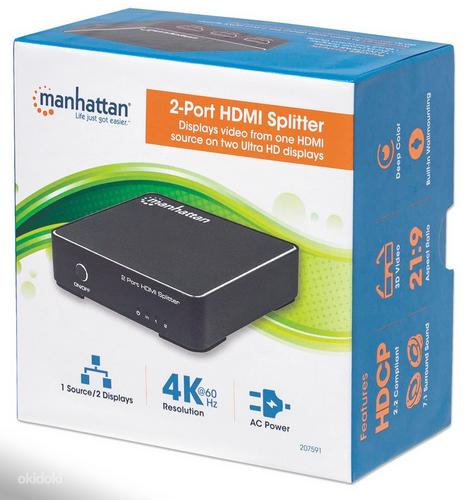 Manhattan 2-port 4K HDMI splitter (фото #1)