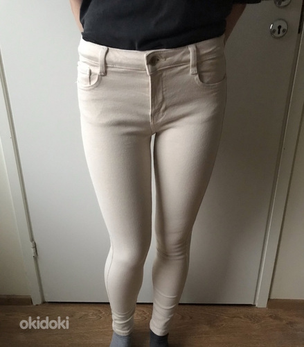 Zara beež skinny teksapüksid (foto #2)