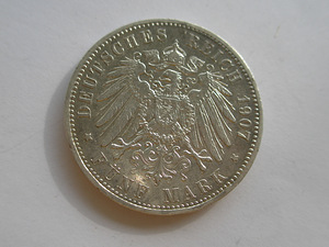 Saksamaa 5 marka 1907, silver
