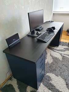Ikea ALEX/LAGKAPTEN arvutilaud/töölaud sahtlitega, 200x60 cm (2 foto / 5)
