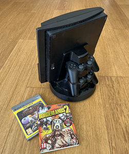 PlayStation 3 Slim PS3 + Vogel's TwistDock + 2xDS 3 + games (1 foto / 3)