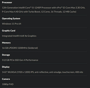 Uus Lenovo ThinkPad X1 Yoga Gen 7, 16GB i5-1240P (3 foto / 3)