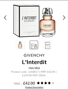 Givenchy l’Interdit hair mist 35 ml (1 foto / 3)