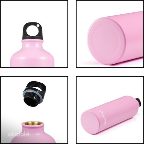 1000 ml Alumiinium pudel AUTSEL, roosa / Uus (foto #2)
