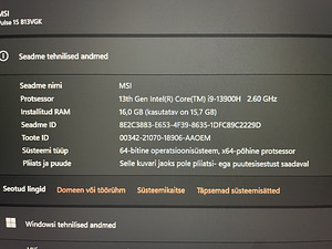 MSI Pulse 15 B13V (4 фото из 4)