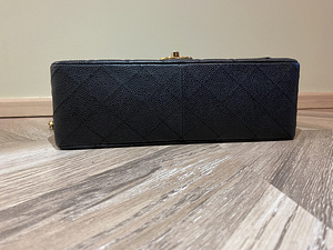 Authentic Chanel 2.55 Medium Double Flap Bag Black Caviar (7 foto / 10)