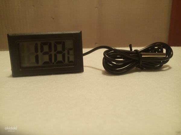 Электронный термометр с выносным датчиком -50 +110 черный (фото #2)