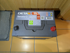 Aku DETA Senator 3 (75Ah) - mõõdetud testriga SOH 62% (1 foto / 4)