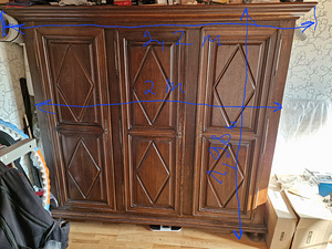 Riidekapp täispuit antiik (9 foto / 9)