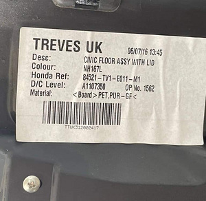 Honda Civic 2011-2017 IX pagasiruumi põhi 84521-TV1 (3 foto / 3)