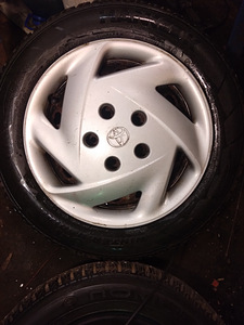 185/65/r14 hankok na zeleznih diskah 5*114.3 toyota 2tk 7mm (1 foto / 4)