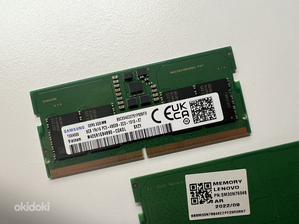 Sülearvuti mälu DDR5 4800 Mhz SODIMM 16gb (2x8GB) Samsung (foto #1)