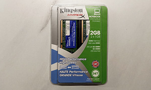 2GB (2x1GB) Kingston HyperX DDR2 SO-DIMM (1 foto / 3)