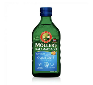 Müüa Möller's kalamaksaõli Tutti-Frutti maitsega 250 ml (1 foto / 1)