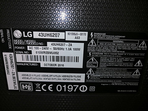 43" LG 4K UHD teler SmartTV (6 foto / 6)