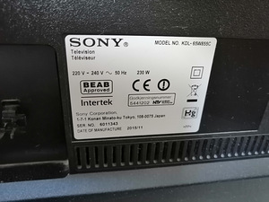 65" Sony fullHD teler 3D SmartTV (6 foto / 6)