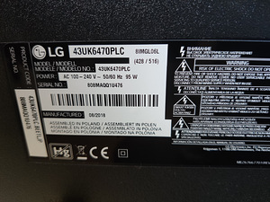 43" LG 4k UHD teler SmartTV (6 foto / 6)