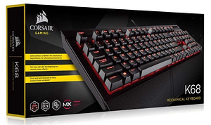 CORSAIR K68 Mechanical Gaming Keyboard Red LED CHERR UUS (1 foto / 4)