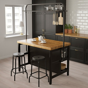 Ikea köögisaar (laud) koos toolidega. (1 foto / 2)