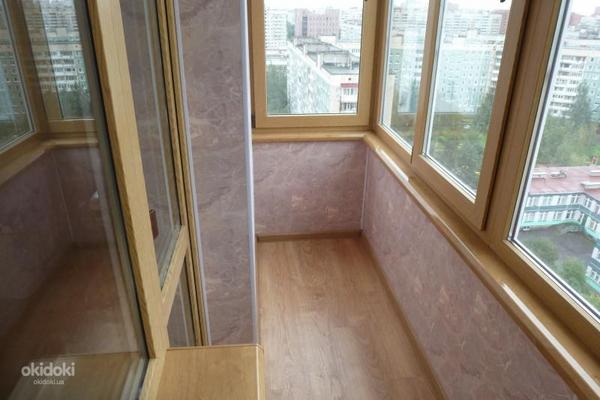 Обшивка балконов, саун, прихожих, мансардных этажей вагонкой (фото #1)